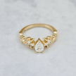 Bague Florale en or 14K -18K ou platine et diamants