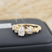 Bague Florale en or 14K -18K ou platine et diamants