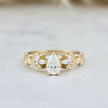 Bague Florale en or 14K -18K ou platine et diamants