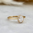 Bague Halo Oval en or 14K - 18K ou platine et diamants 0,6 ctw