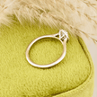 Bague Halo Oval en or 14K - 18K ou platine et diamants 0,6 ctw