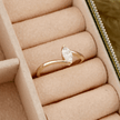 Bague Marquise en or 14K - 18K ou platine et diamant 0,3 ct