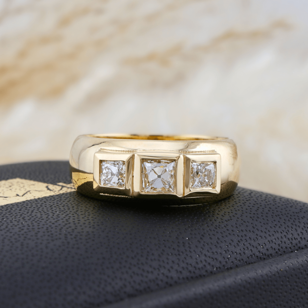 Bague Princesse en or 14K - 18K ou platine et diamants