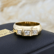 Bague Princesse en or 14K - 18K ou platine et diamants