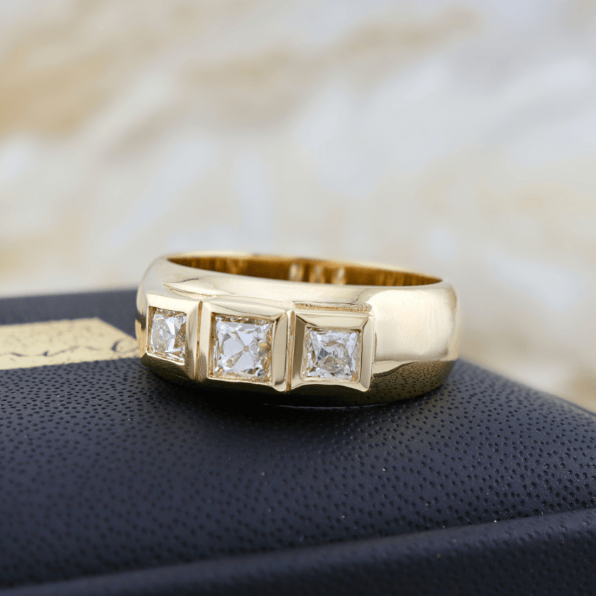 Bague Princesse en or 14K - 18K ou platine et diamants