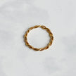 Bague torsadée en acier inoxydable plaqué or 18K | RHÉA