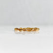 Bague torsadée en acier inoxydable plaqué or 18K | RHÉA