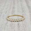 Bague semi-éternité à 8 moissanites en or 10K ou argent sterling