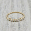 Bague semi-éternité à 8 moissanites en or 10K ou argent sterling