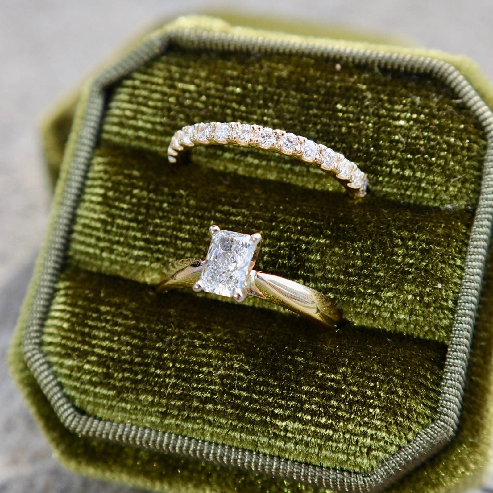 Bague semi-éternité Classique en or 14K - 18K ou platine et diamants 0,5 CTW