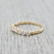 Bague semi-éternité courbe en or 14K - 18K ou platine et diamants