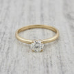 Bague solitaire Classique en or 10K et moissanite 0,5 ct