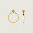 Bague solitaire Classique en or 14K -18K ou platine et diamant 0,45 ct