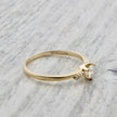 Bague solitaire en or 10K ou argent sterling et moissanites