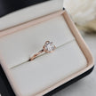 Bague solitaire Hexagone en or 14K -18K et moissanite 2 ct