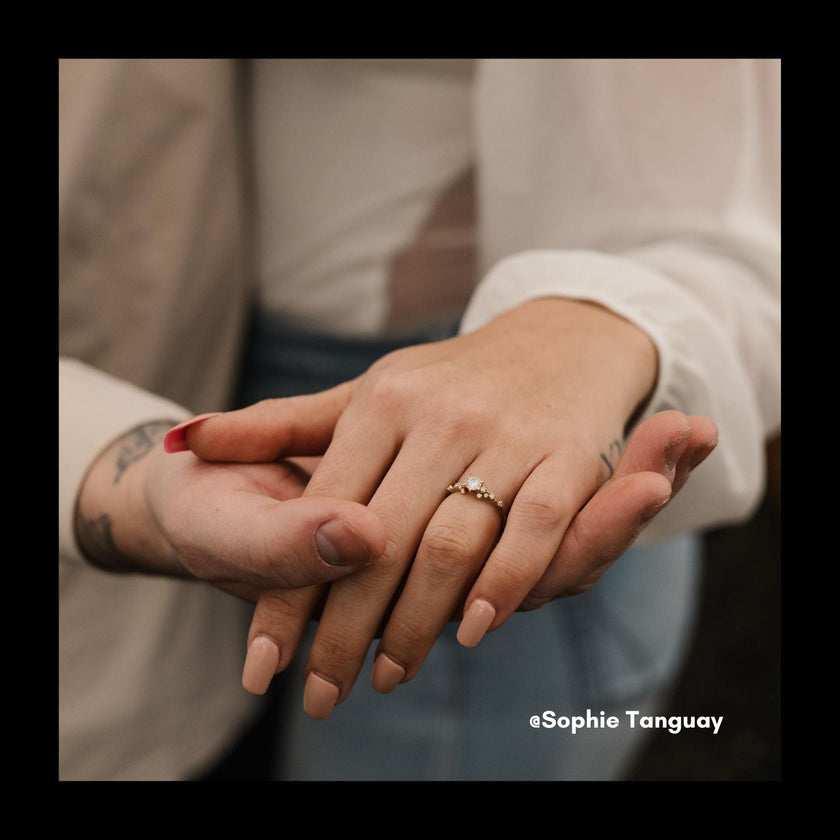 Bague solitaire Nuage - Moissanites