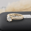 Bague solitaire Pavé en or 14K - 18K ou platine et diamant 1 ct