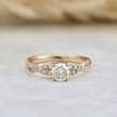 Bague solitaire Torsade en or 14K - 18K ou platine et diamant 0,5 ct