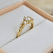 Bague solitaire Torsade en or 14K - 18K ou platine et diamant 0,55 ct