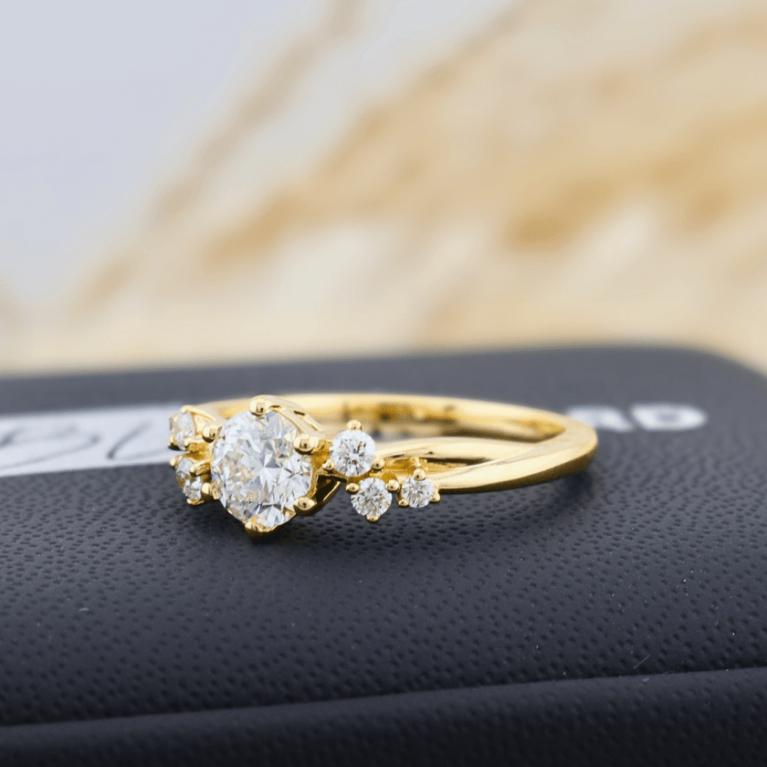 Bague solitaire Torsade en or 14K - 18K ou platine et diamant 0,55 ct