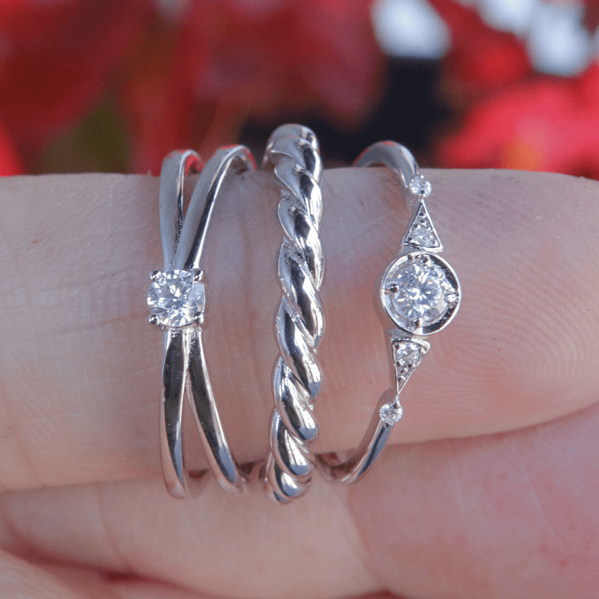 Bague Torsade en argent sterling