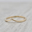 Bague V en or 10K ou argent sterling et moissanite