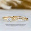 Bague Vague en or 10K ou argent sterling et moissanites