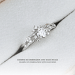 Bague Vague en or 10K ou argent sterling et moissanites