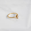 Bague solitaire dorée en acier inoxydable 18K | VÉNUS