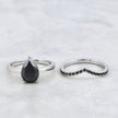 Bagues ensemble d’alliances moissanites noires