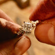 Bagues Ensemble d'alliances Princesse en or 10K et moissanites
