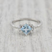 Bagues Princesse en or 14K - 18K, aigue-marine et diamants