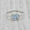 Bagues Princesse en or 14K - 18K, aigue-marine et diamants