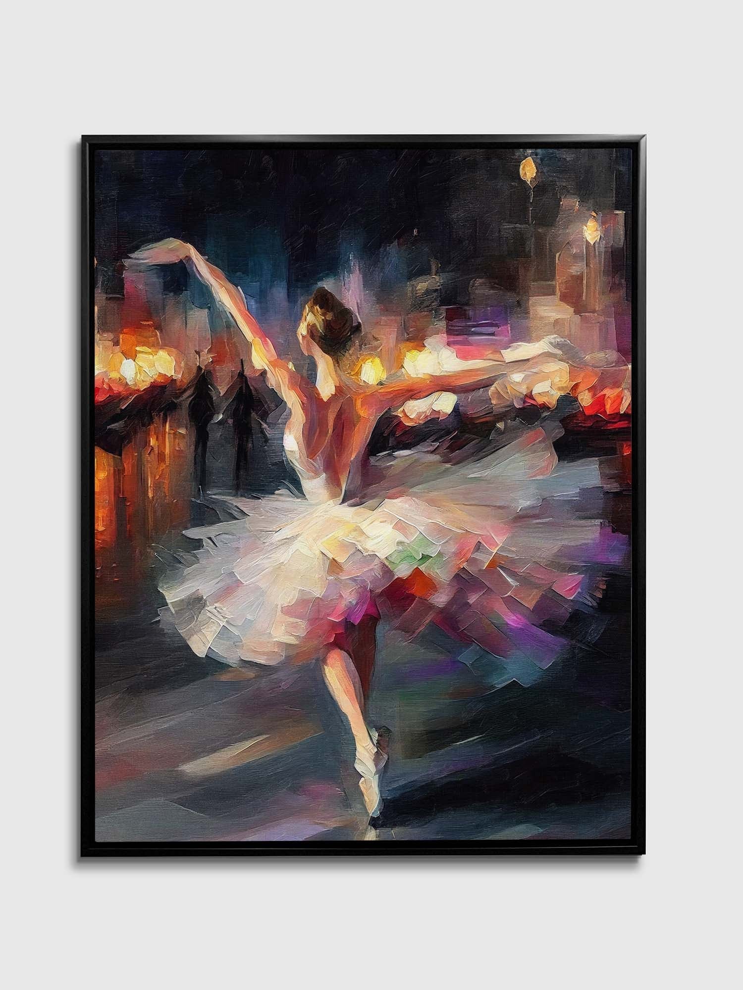 Toile imprimée Danseuse élégante Impasto - Art raffiné - Décoration murale
