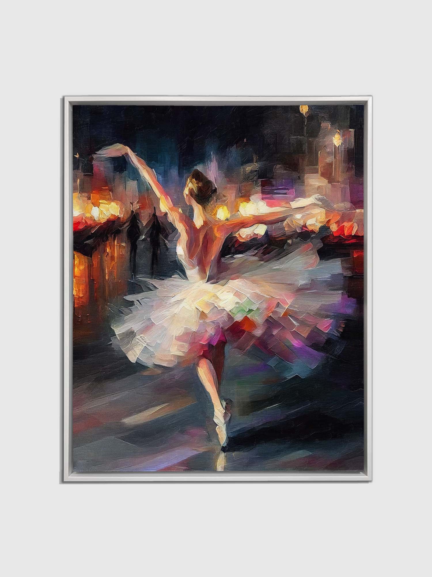 Toile imprimée Danseuse élégante Impasto - Art raffiné - Décoration murale