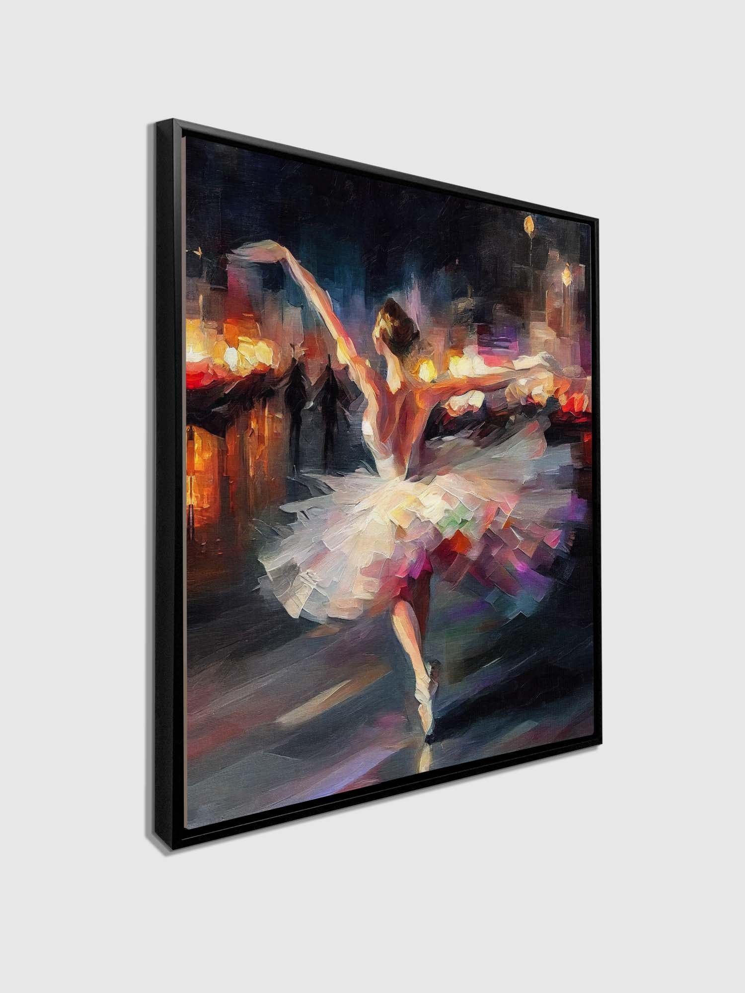 Toile imprimée Danseuse élégante Impasto - Art raffiné - Décoration murale