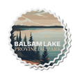Balsam Lake Ontario Provincial Park Waterproof Vinyl Sticker, Canada Parks
