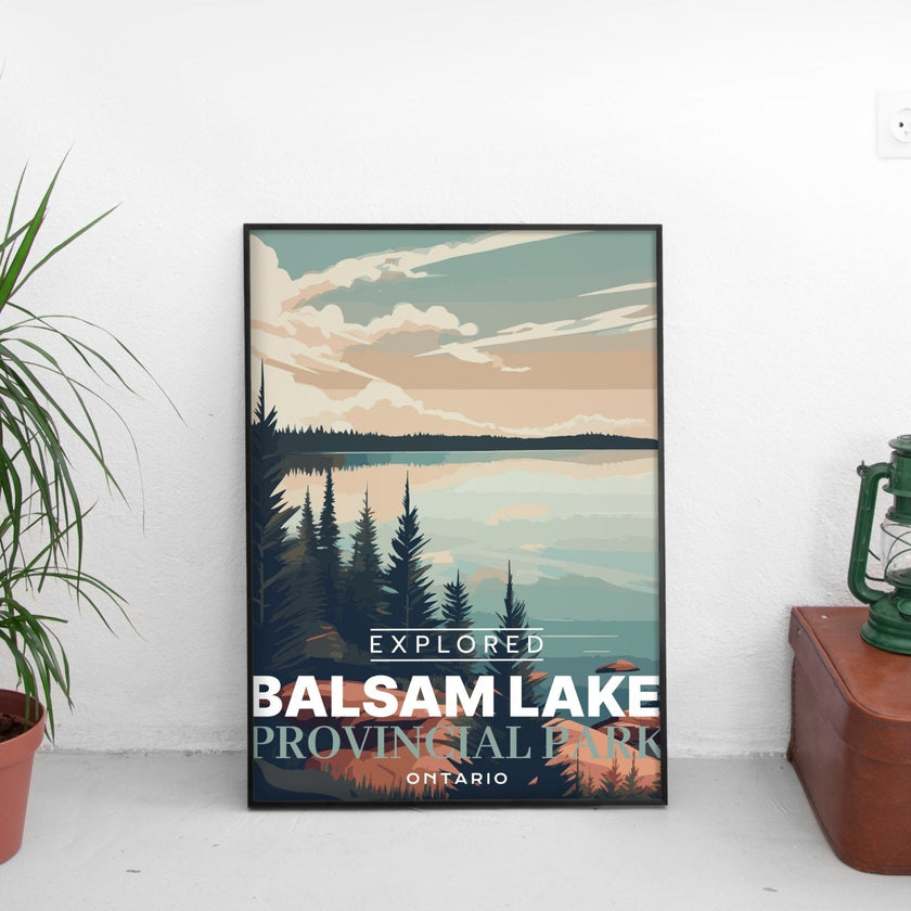 Balsam Lake Provincial Park 'Explored' Poster, Canada Parks