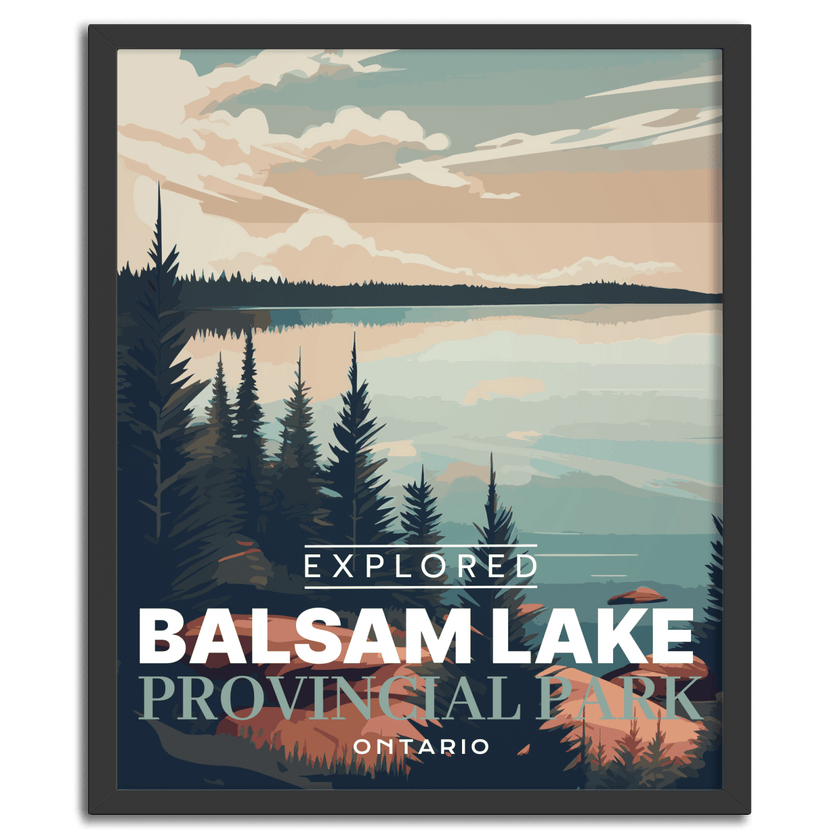 Balsam Lake Provincial Park 'Explored' Poster, Canada Parks