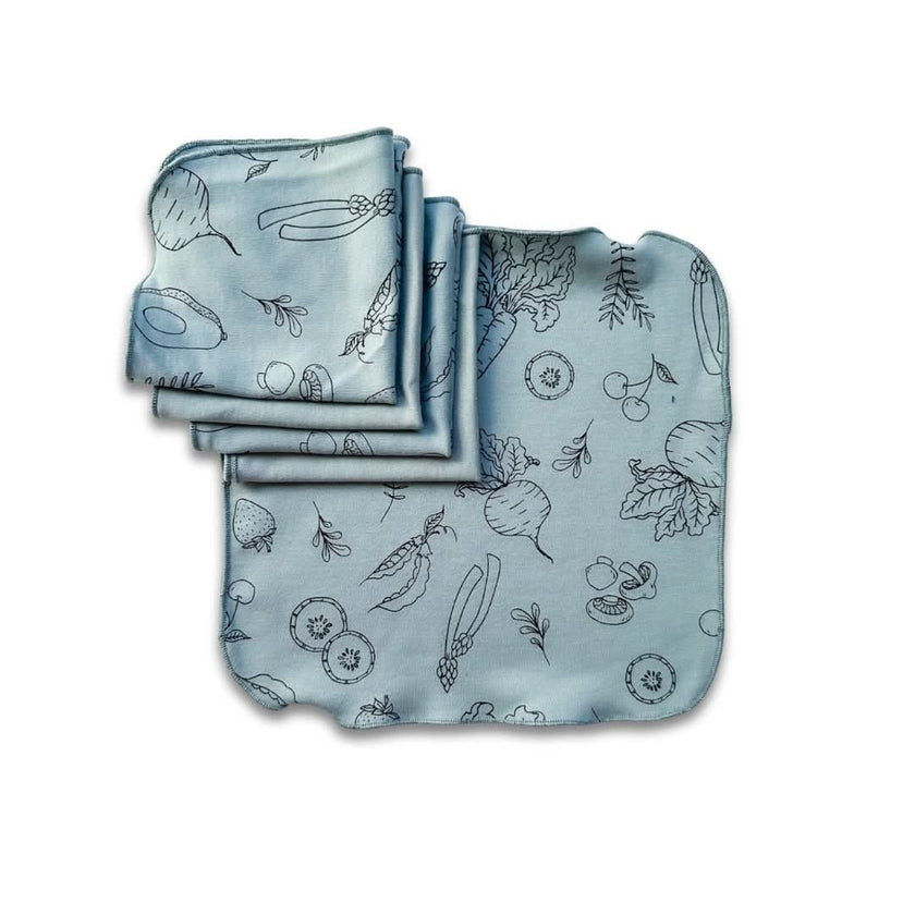 Bamboo Baby Washcloths (Pack Of 5) | Sprig Leaf Green