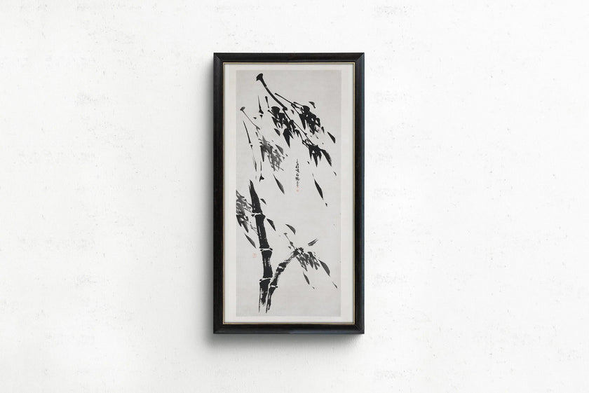 Bamboo in the Wind Giclee Print: Vintage Japanese Asian Art (Framed or Unframed)