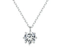 Dazzling 0.8ct Moissanite Sterling Silver Pendant Necklace