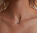 Connected Hearts: Sterling Silver Star/Heart/Cat Pendant Necklace