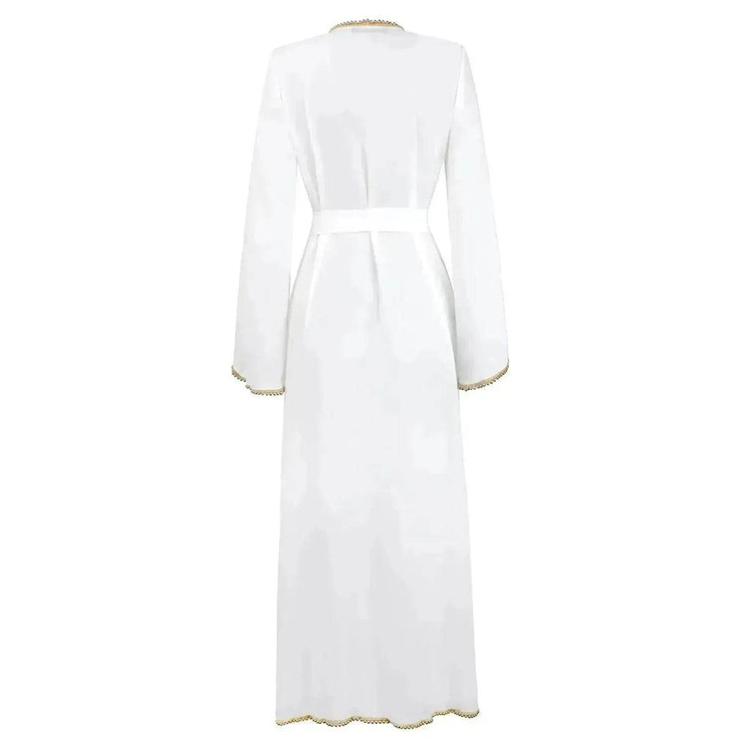 Bandage cardigan robe Arab  dress