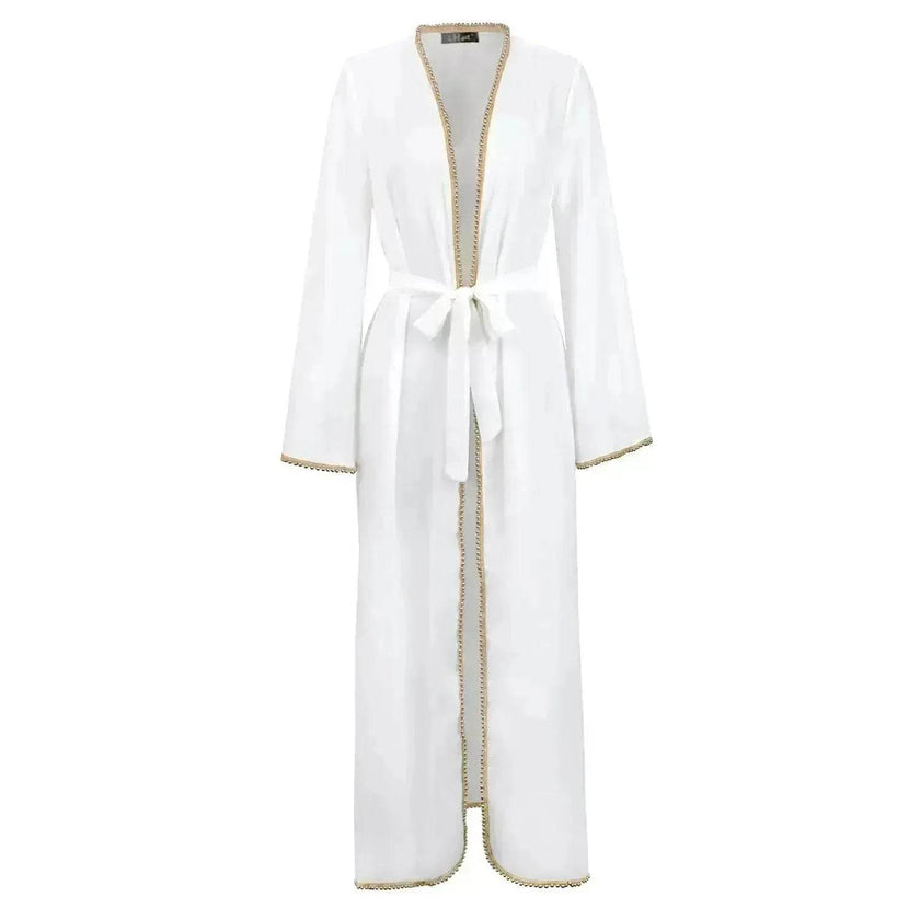 Bandage cardigan robe Arab  dress