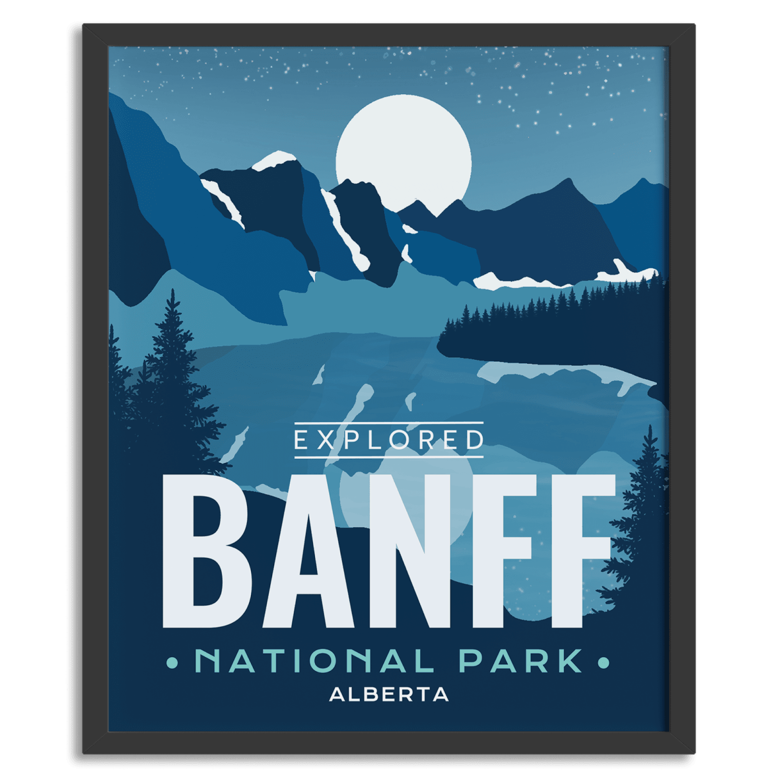 Banff National Park 'Explored' Poster, Canada Parks