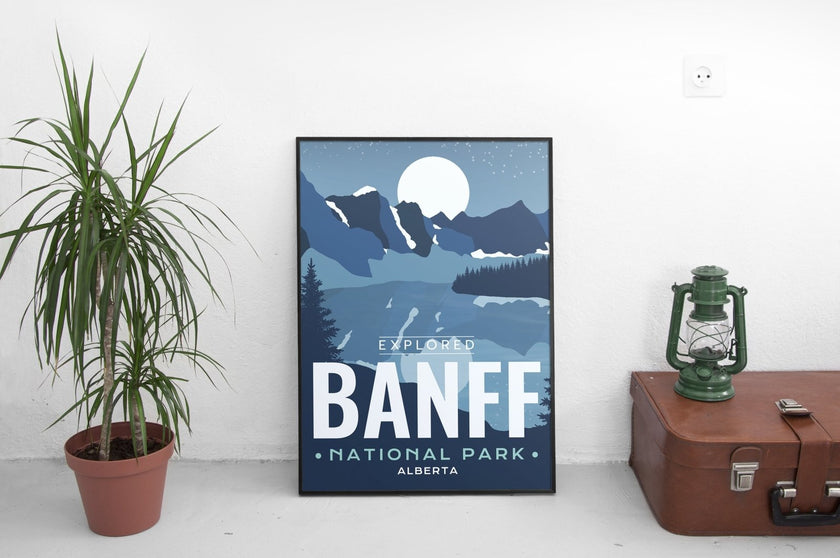 Banff National Park 'Explored' Poster, Canada Parks