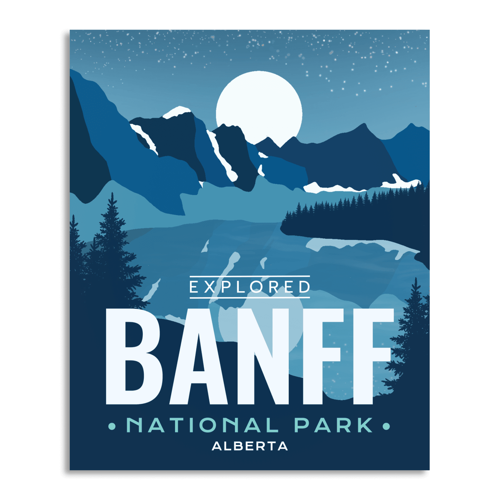 Banff National Park 'Explored' Poster, Canada Parks