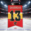 JOHNNY GAUDREAU #13 – FACSIMILE SIGNATURE CAGARY ARENA BANNER – PRO HOCKEY WALL DECOR