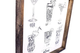Bar Menu Wood Sign